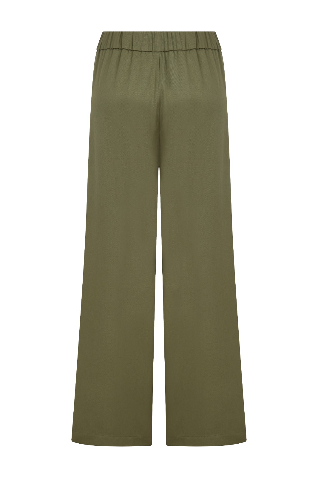 JESSIE Relaxed Fit Tencel Khaki Trousers